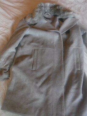 Kenneth Cole GIII womens Gray winter Long Coat Jacket Women size L